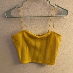 Forever 21 yellow cropped tank